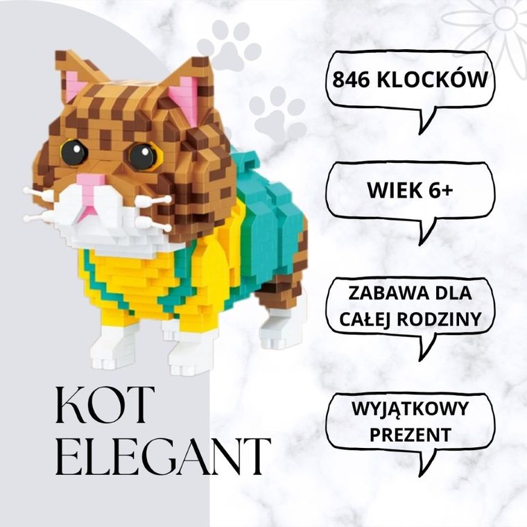 Balody, Kot elegant, klocki konstrukcyjne, 846 elementów