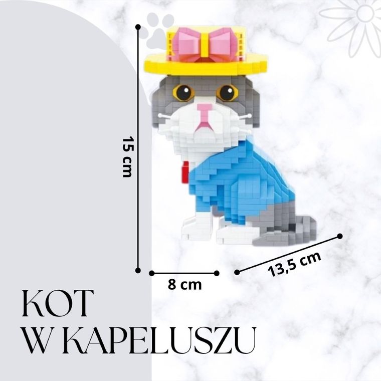 Balody, Kot w kapeluszu, klocki konstrukcyjne, 832 elementy