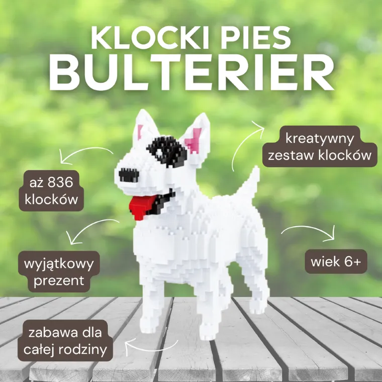 Balody, Pies Bulterier, klocki konstrukcyjne, 797 elementów