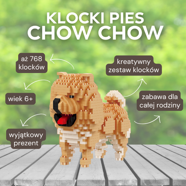 Balody, Pies Chow Chow, klocki konstrukcyjne, 768 elementów