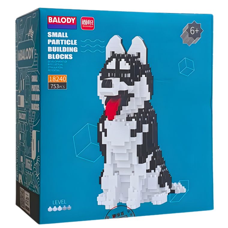 Balody, Pies Husky mały, klocki konstrukcyjne, 753 elementów