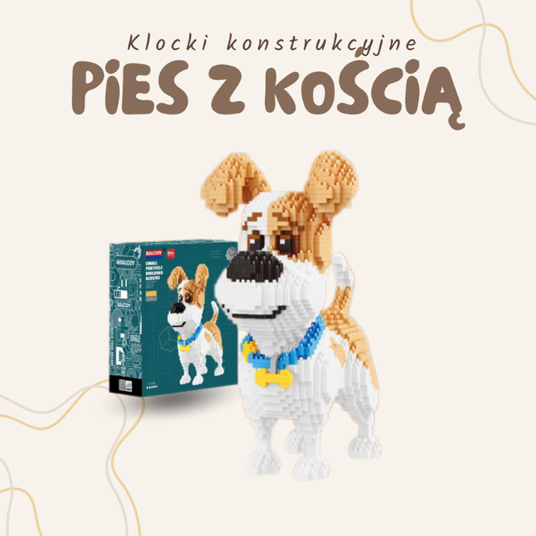 Balody, Pies z kością, klocki konstrukcyjne, 2100 elementów