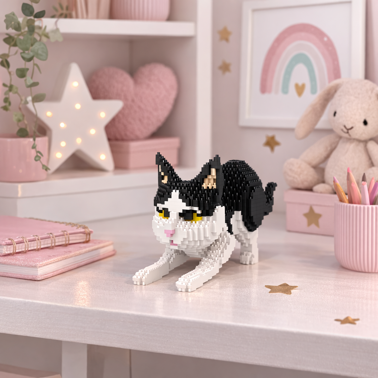 Balody, Przeciągający się kot, klocki konstrukcyjne, 1390 elementów