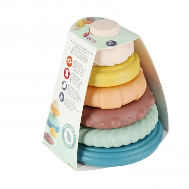 Bam Bam, piramidka sensoryczna, pastelowa