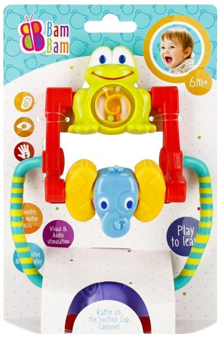 Bam bam, zabawka na przyssawkę, karuzela