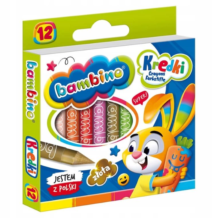 Bambino, kredki szkolne, 12 kolorów