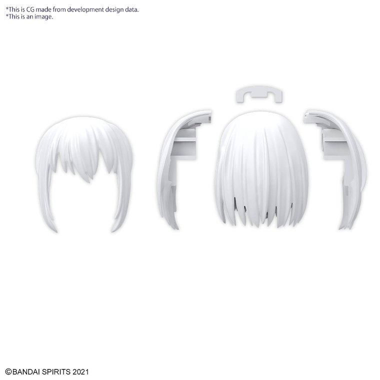 Bandai, 30 Minutes Sisters, Option Hair Style Parts, Vol.10, All 4 Types, dodatkowe elementy do modelu kolekcjonerskiego