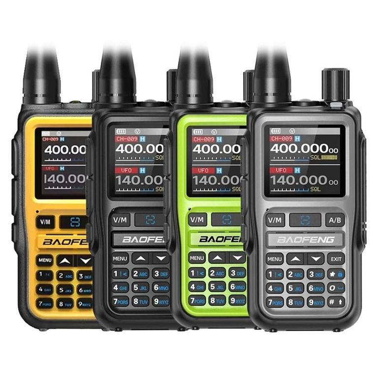 Baofeng, krótkofalówka, UV-5R EU MINI USB-C, Bluetooth VHF UHF Pasmo Lotnicze, Orange, antena 15 cm