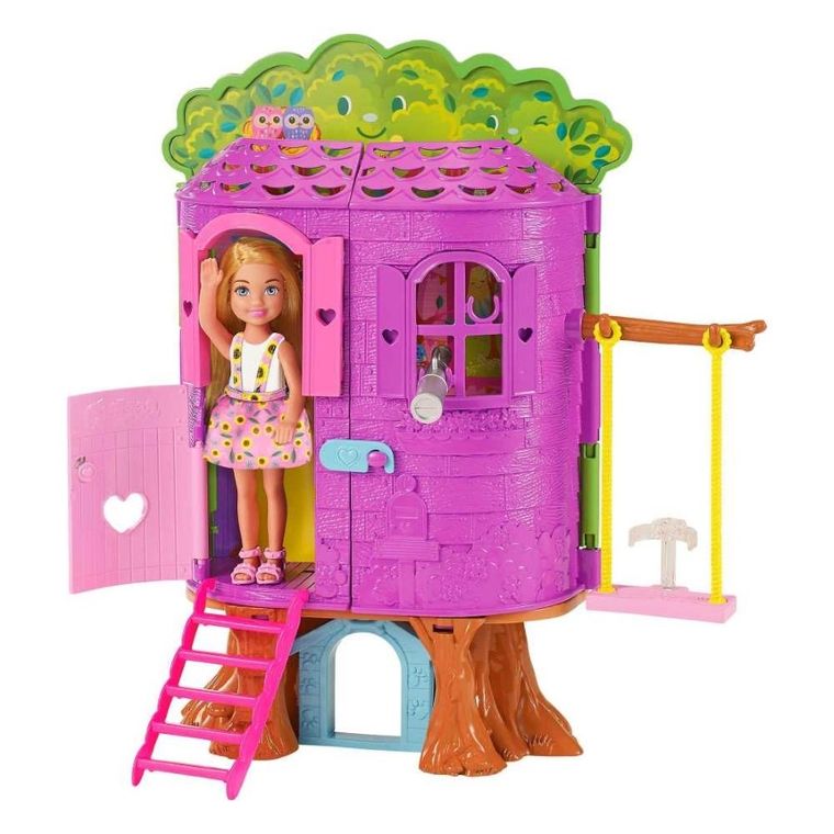 Barbie, Chelsea, Domek na drzewie, zestaw z lalką i akcesoriami