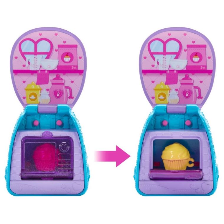 Barbie, Chelsea, plecak z babeczką, zestaw z lalką i akcesoriami