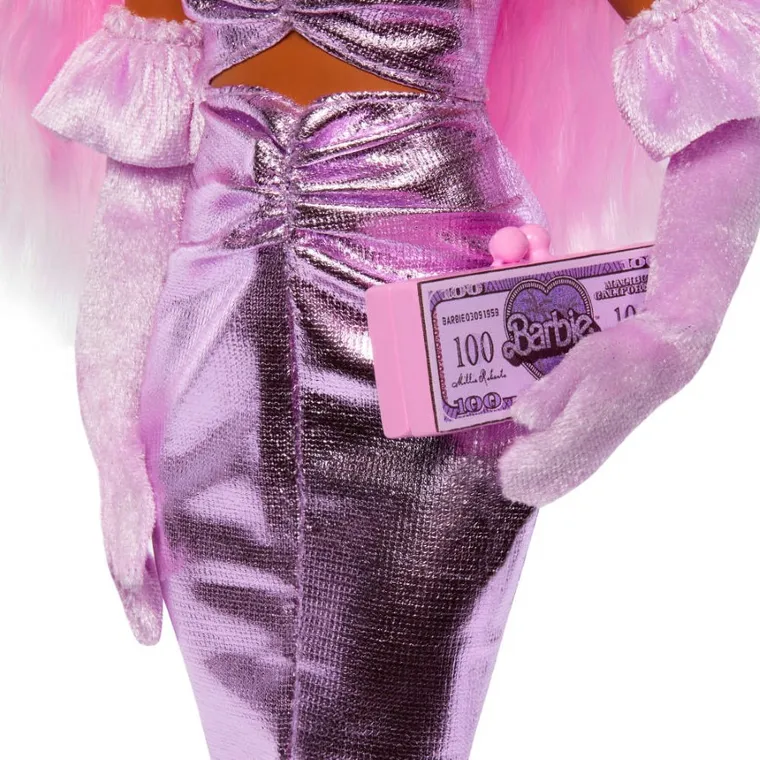 Barbie, Deluxe Style, metaliczna sukienka, lalka