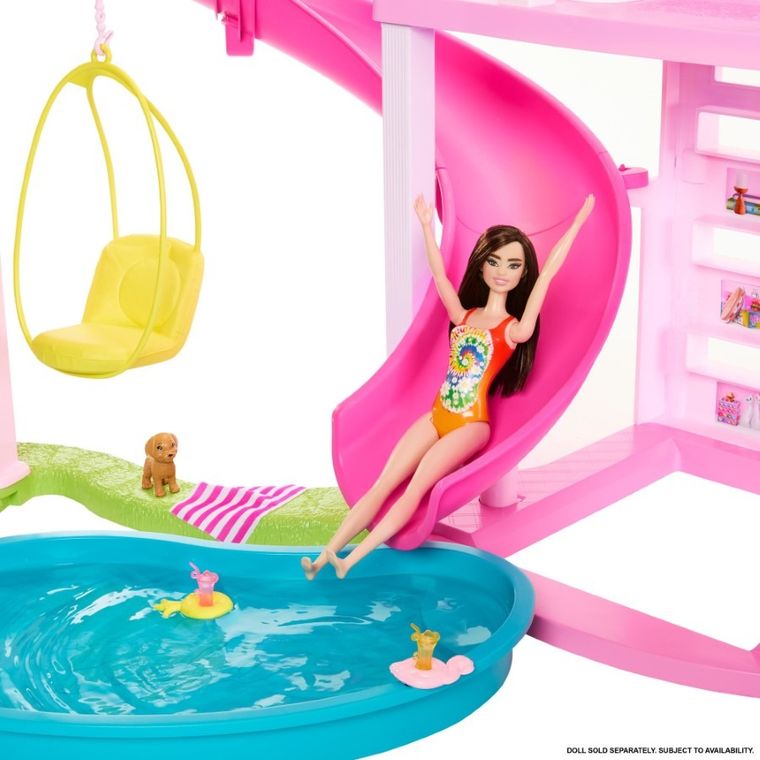 Barbie, Dreamhouse Dom Marzeń, domek z akcesoriami, bez lalek