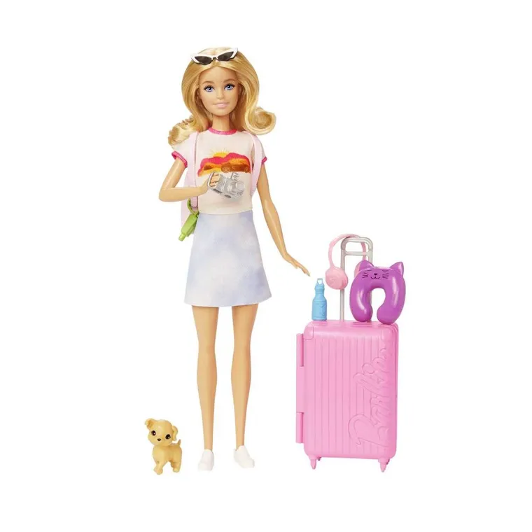 Barbie, Malibu w podróży, zestaw z lalką i akcesoriami
