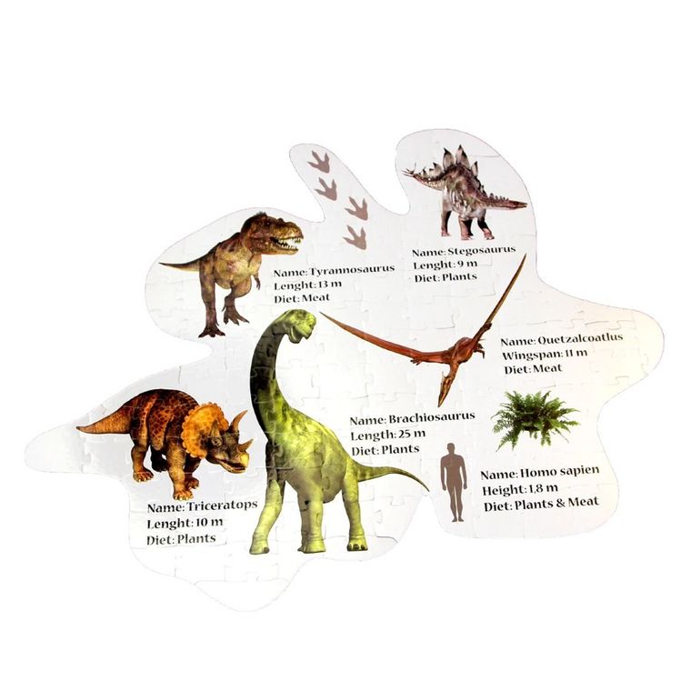 Barbo Toys, dinozaury, gigantyczne puzzle, 120 elementów