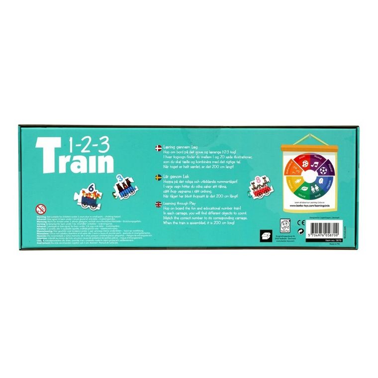 Barbo Toys, Duży Pociąg, Nauka Liczenia, puzzle, 20 elementów