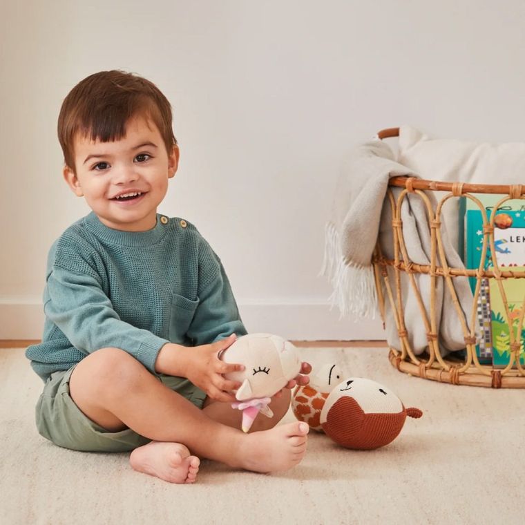 Barbo Toys, Jelonek, wełniana piłka z grzechotką