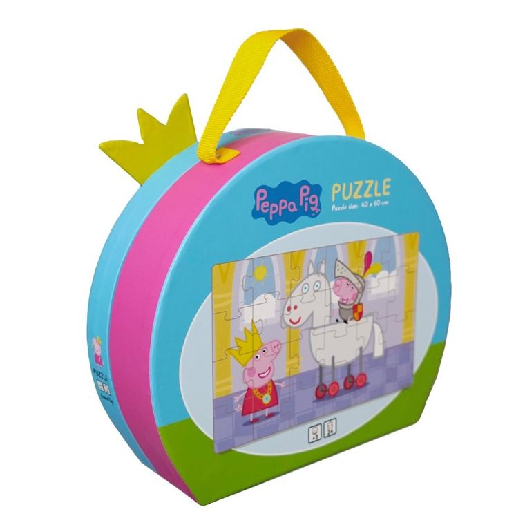 Barbo Toys, Świnka Peppa, Księżniczka Peppa, puzzle w ozdobnej walizce, 24 elementy