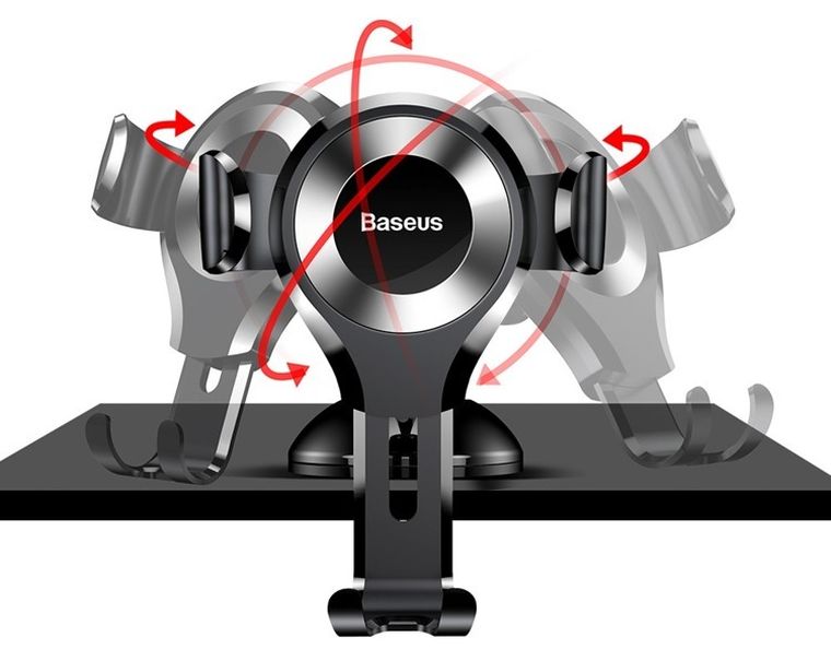 Baseus, uchwyt samochodowy do telefonu Osculum, czarny