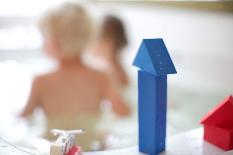 BathBlocks, Straż przybrzeżna z helikopterem, zabawka do kąpieli, 11 elementów