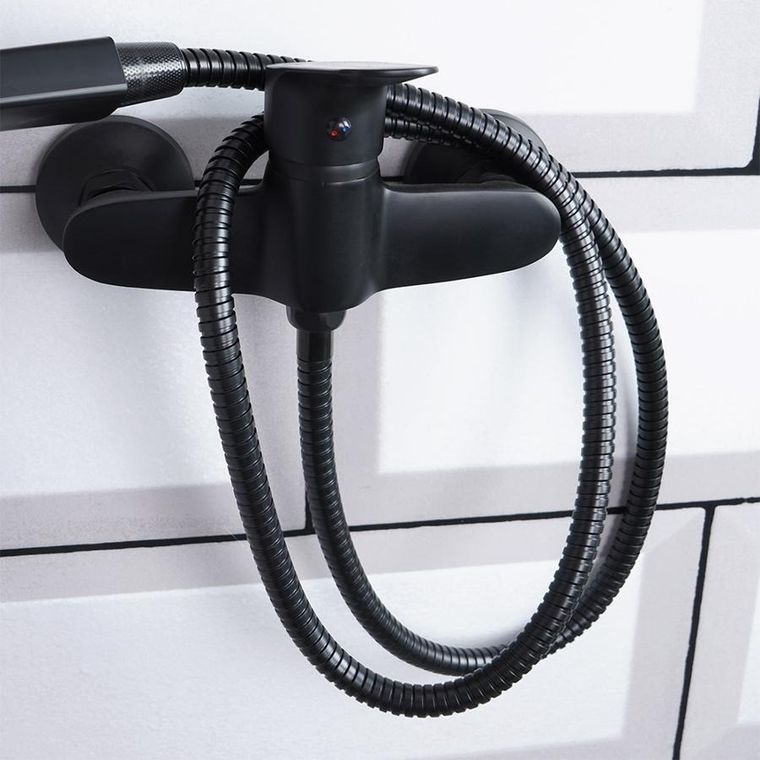 Bathroom Solutions, wąż prysznicowy, czarny, 150 cm