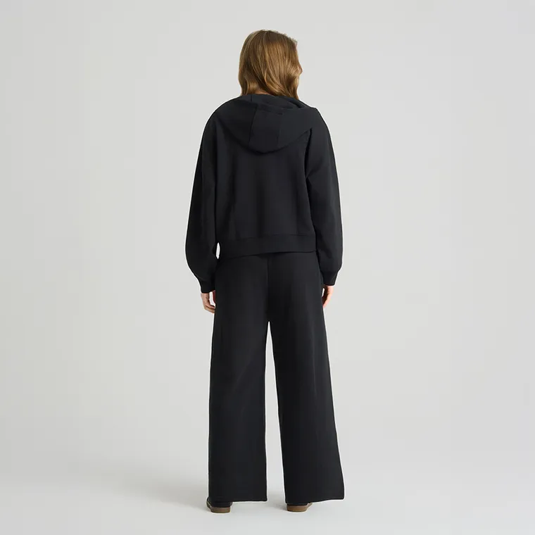 Bawełniane spodnie dresowe o kroju wide leg NOWEAR