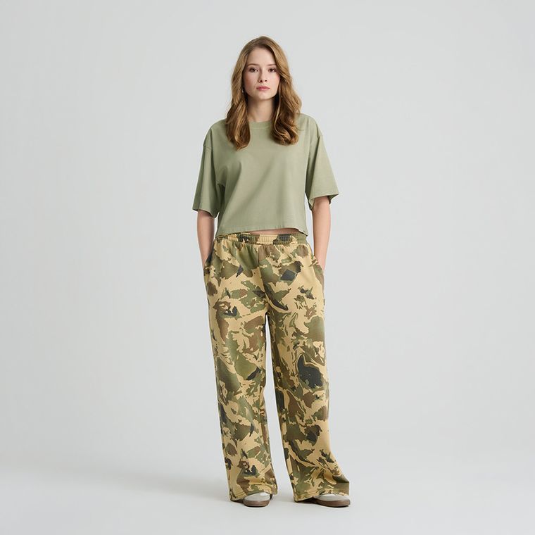 Bawełniany t-shirt o krótszym kroju boxy NOWEAR