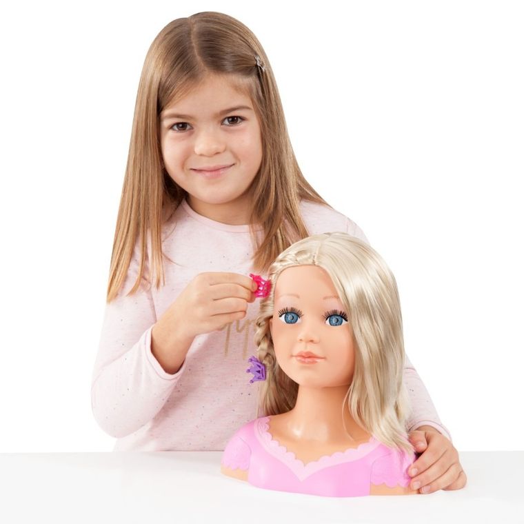 Bayer Design, Charlene, Super Modelka, głowa do stylizacji fryzur z akcesoriami, blondynka, 27 cm