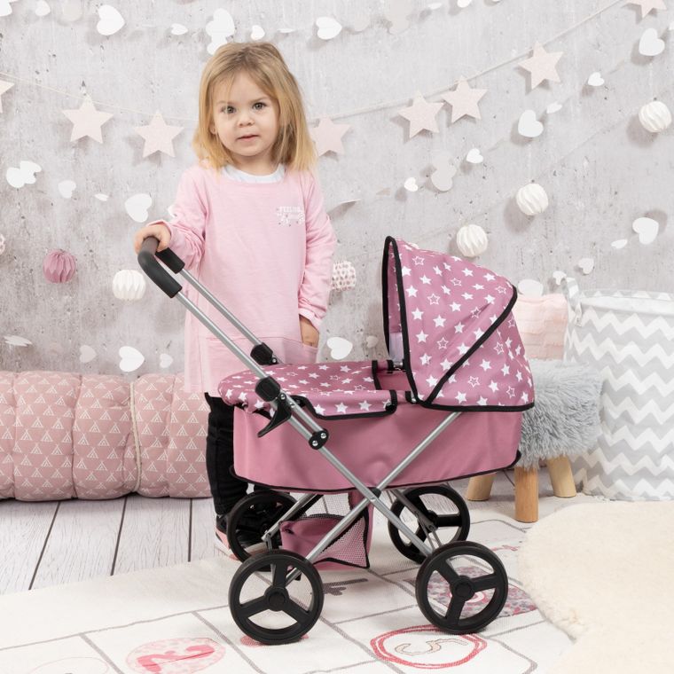 Bayer Design, Go, głęboki wózek dla lalek, stary róż
