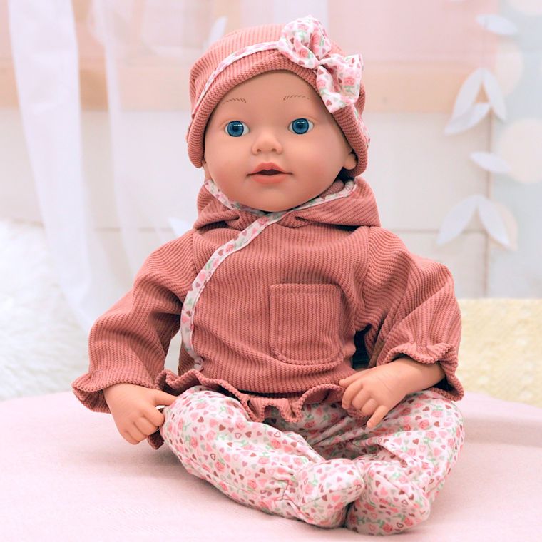 Bayer Design, Reborn, lalka bobas z butelką i smoczkiem, 38 cm