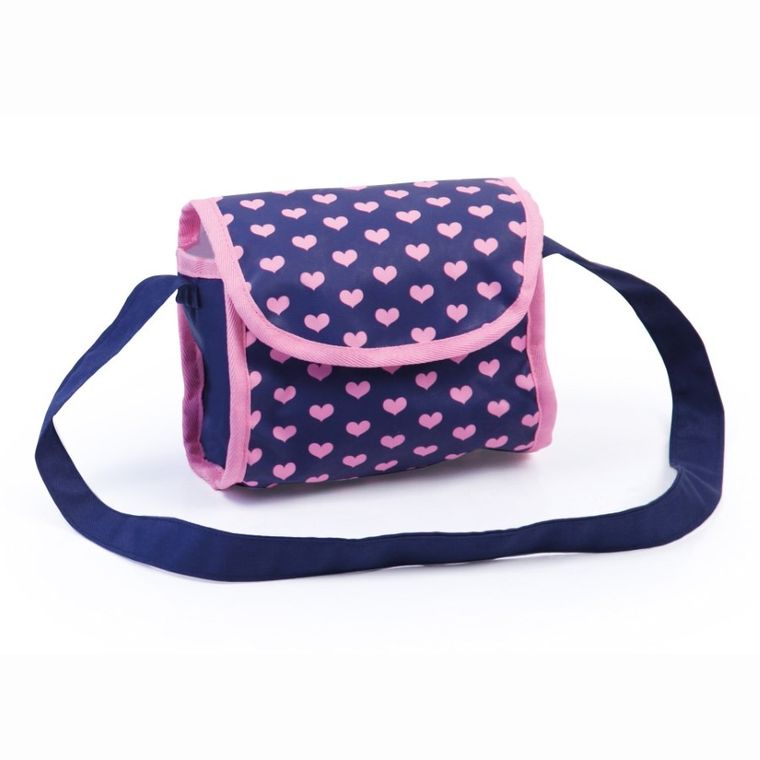 Bayer Design, Trendy, głęboki wózek dla lalek z torbą, niebieski