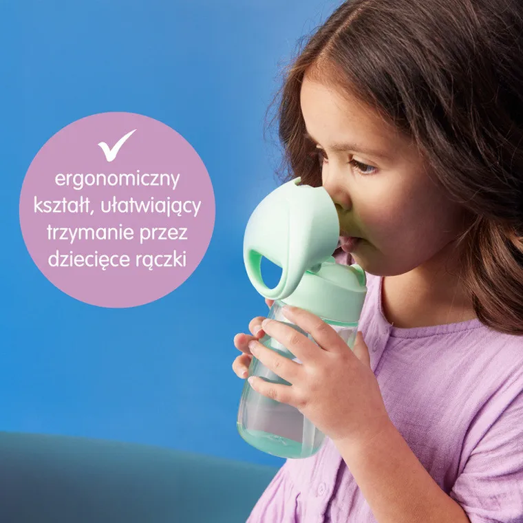 b.box, Junior, butelka ze słomką, Spearmint, 380 ml