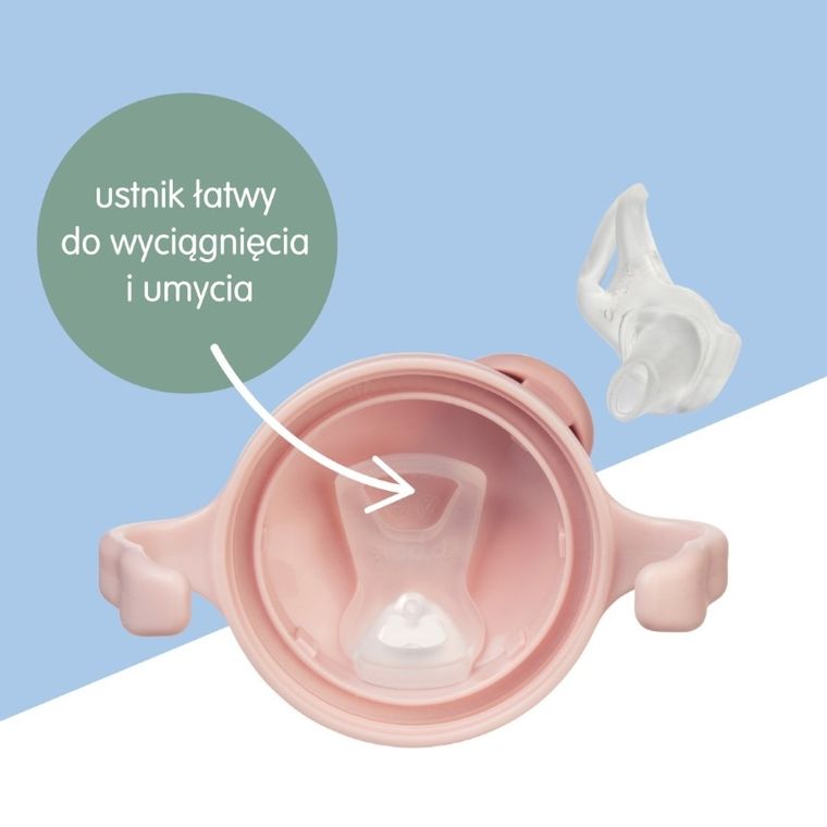 b.box, kubek z miękkim ustnikiem, szałwiowy