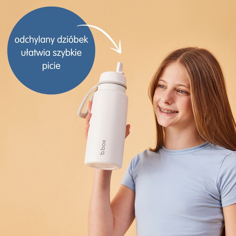 b.box, Shadow, butelka termiczna ze składanym ustnikiem, stal nierdzewna, 1l