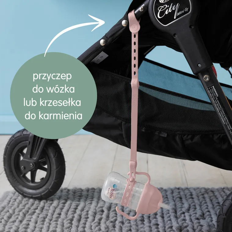 b.box, smycz do bidonu, różowa