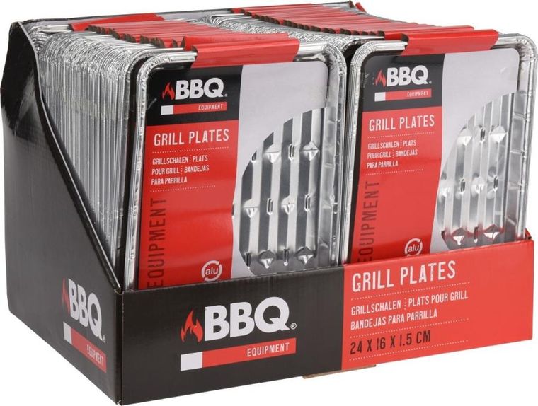 BBQ Line, aluminiowe tacki na grilla, 24-16 cm, 4 szt.
