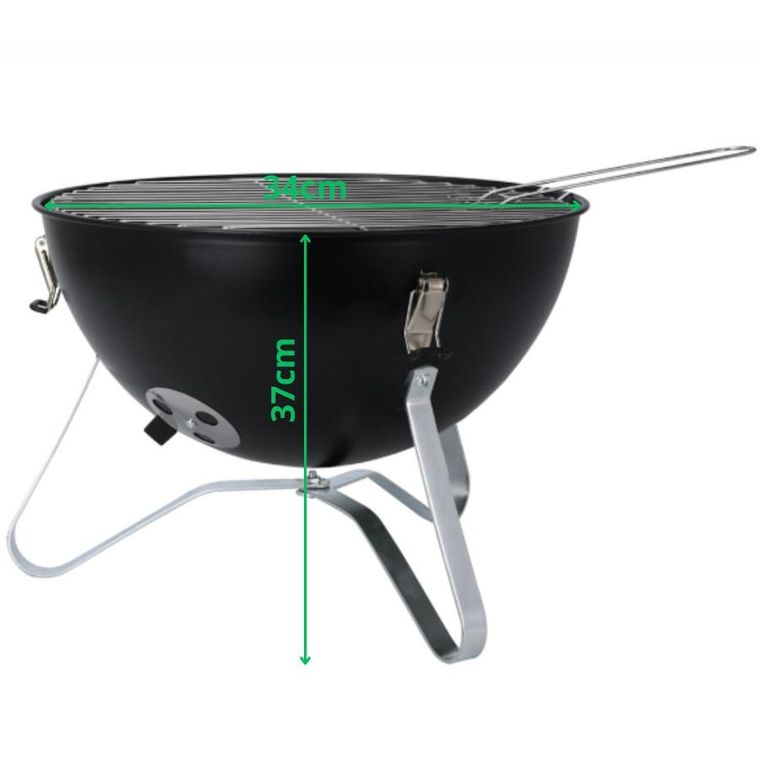 BBQ Line, grill turystyczny, kociołek, czarny, 34-37 cm