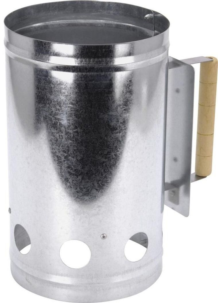 BBQ Line, komin rozpalacz do grilla, z drewnianą rączką, wys. 27,5 cm