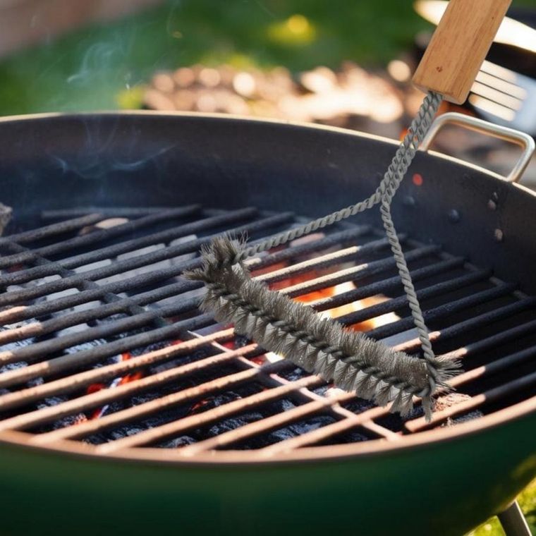 BBQ Line, szczotka do czyszczenia rusztu, z drewnianą rączką, 14-30 cm