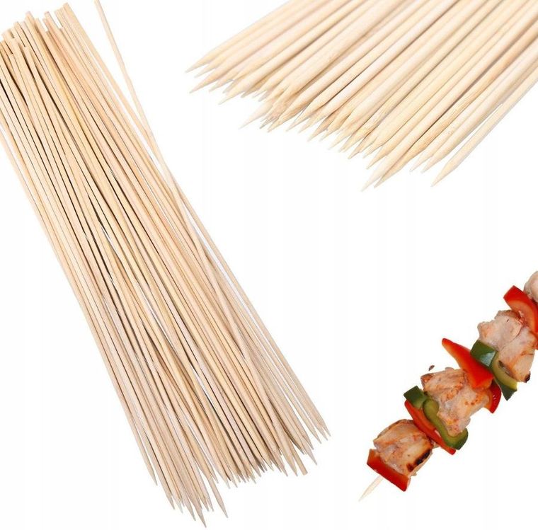 BBQ Line, szpikulec do szaszłyków, bambus, 30 cm, 100 szt.