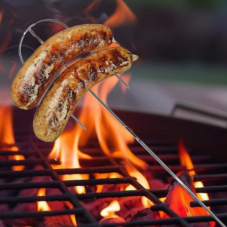 BBQ Line, widelec ogniskowy z drewnianą rączką, 100 cm