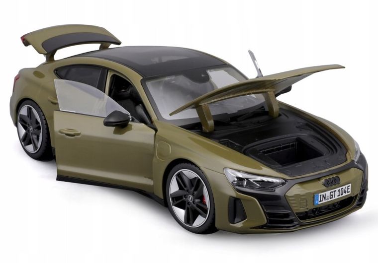 Bburago, 2022 Audi RS E-Tron GT, model pojazdu, green, 1:18