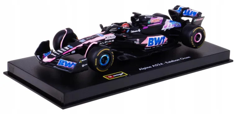 Bburago, Alpine A524 Bahrain GP 2024, Bolid F1, model pojazdu, 1:43