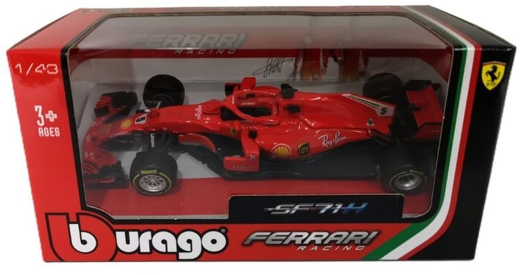 Bburago, Bolid F1, Ferrari, Mercedes, Lamborghini, Red Bull, model pojazdu wyścigowego, 1:43, 1 szt.
