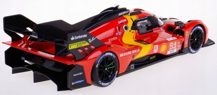 Bburago, Ferrari Racing, 499P LMH Red #51, model pojazdu, 1:18