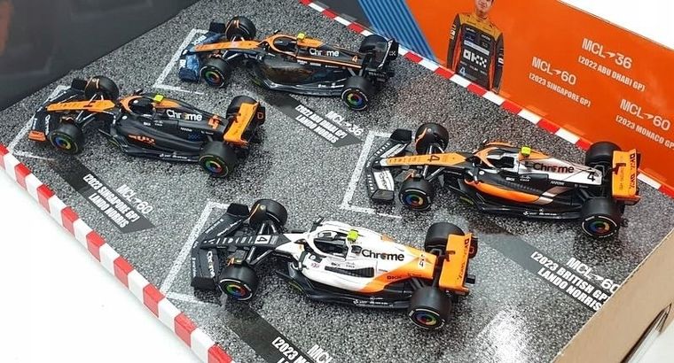 Bburago, Formula Racing, McLaren MCL36 MCL60, #4 Lando Norris, bolidy F1, modele pojazdów, 1:43