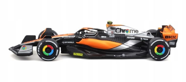 Bburago, McLaren F1 Team MCL60 Lando Norris, model pojazdu wyścigowego, 1:43