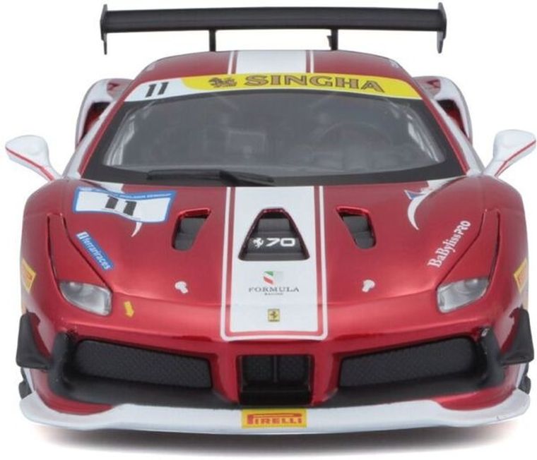 Bburago, Racing, Ferrari 488 Challenge, model do składania, czerwony, 1:24