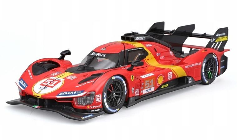 Bburago, Racing, Ferrari 499P LMH Red, model do składania, 1:24