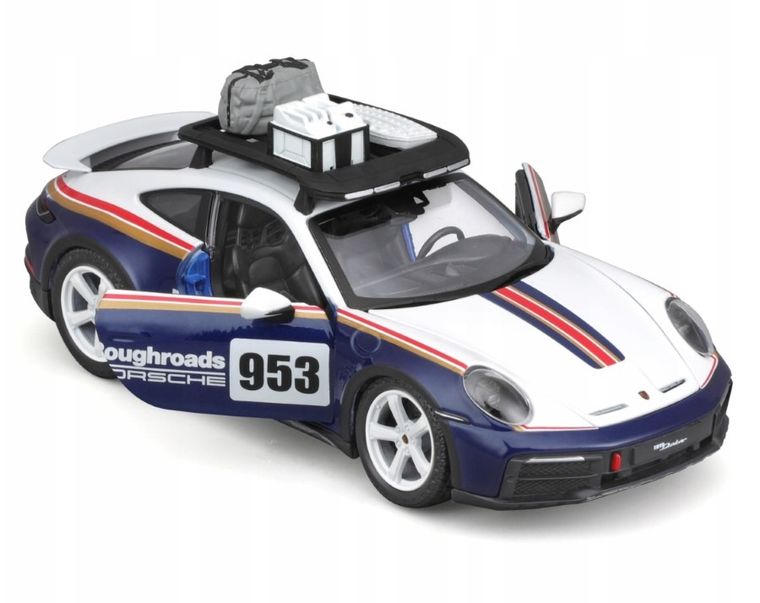 Bburago, Racing, Porsche 911 Dakar Met. Blue 953, model pojazdu, 1:24