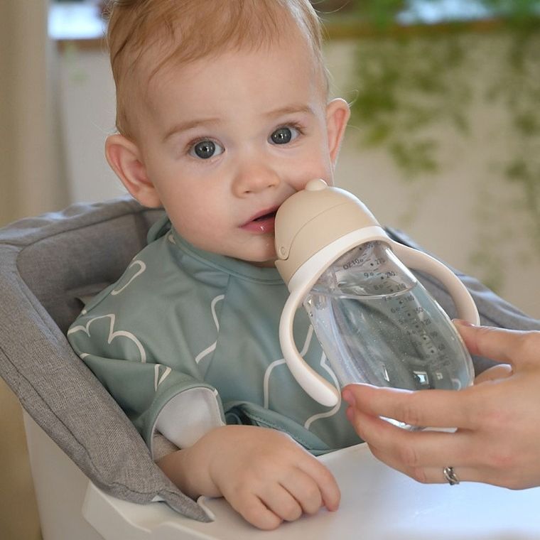 Beaba, bidon niekapek ze słomką, tritanowy, clay earth, 300 ml